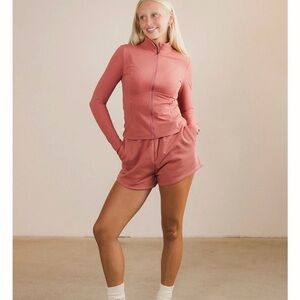 women’s strawberry color athletic/ lounge shorts by fancy